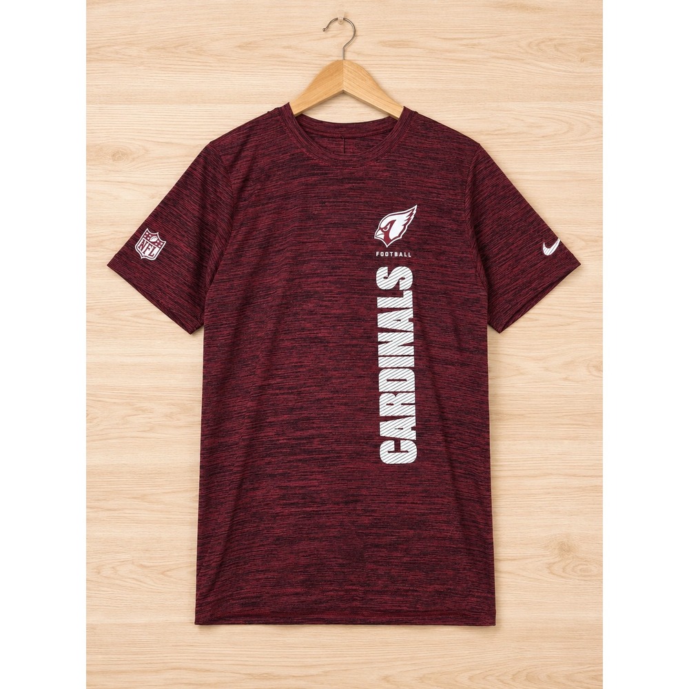 Nike Arizona Cardinals NFL Dri-FIT Red Heather Football T-Shirt Men's L